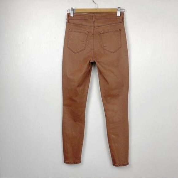 L'agence Margot High-Rise Coated Skinny Jeans Java brown 27 - Picture 5 of 7